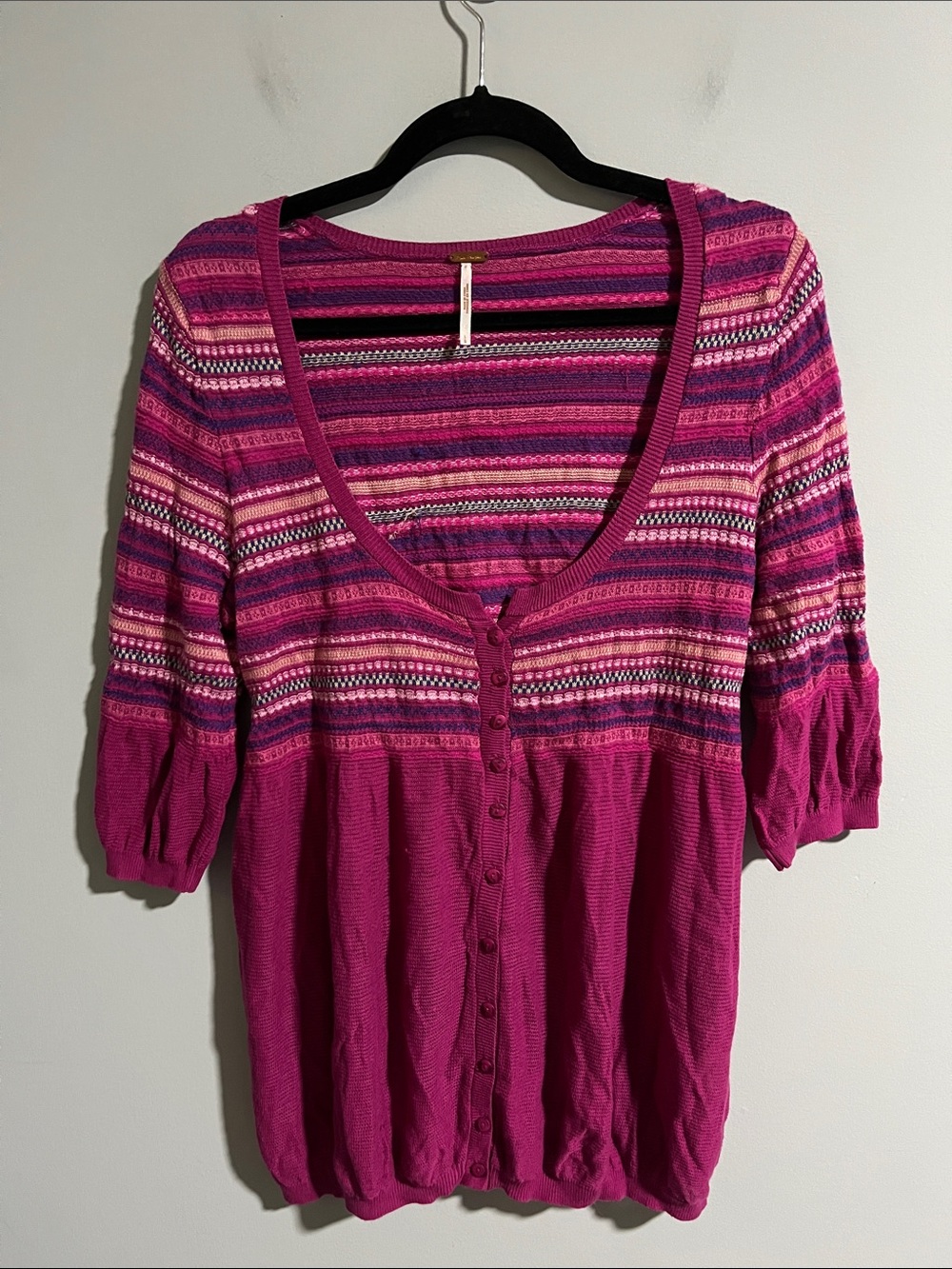 Free People Striped Knit Top